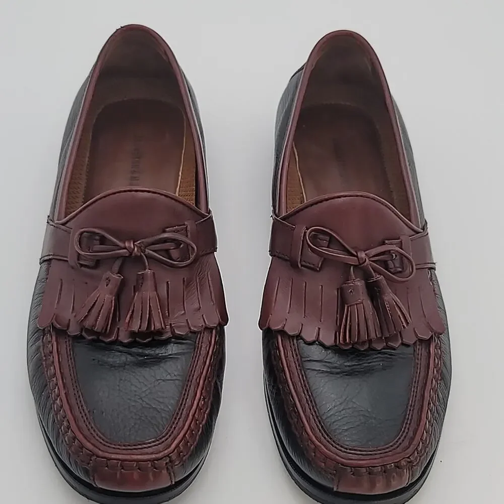 JOHNSTON & MURPHY sz10 ARAGON Kiltie Tassel Moc Toe Loafer NICE